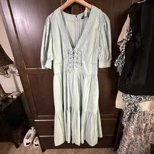 Ralph Lauren Light Blue Long Sleeve Dress